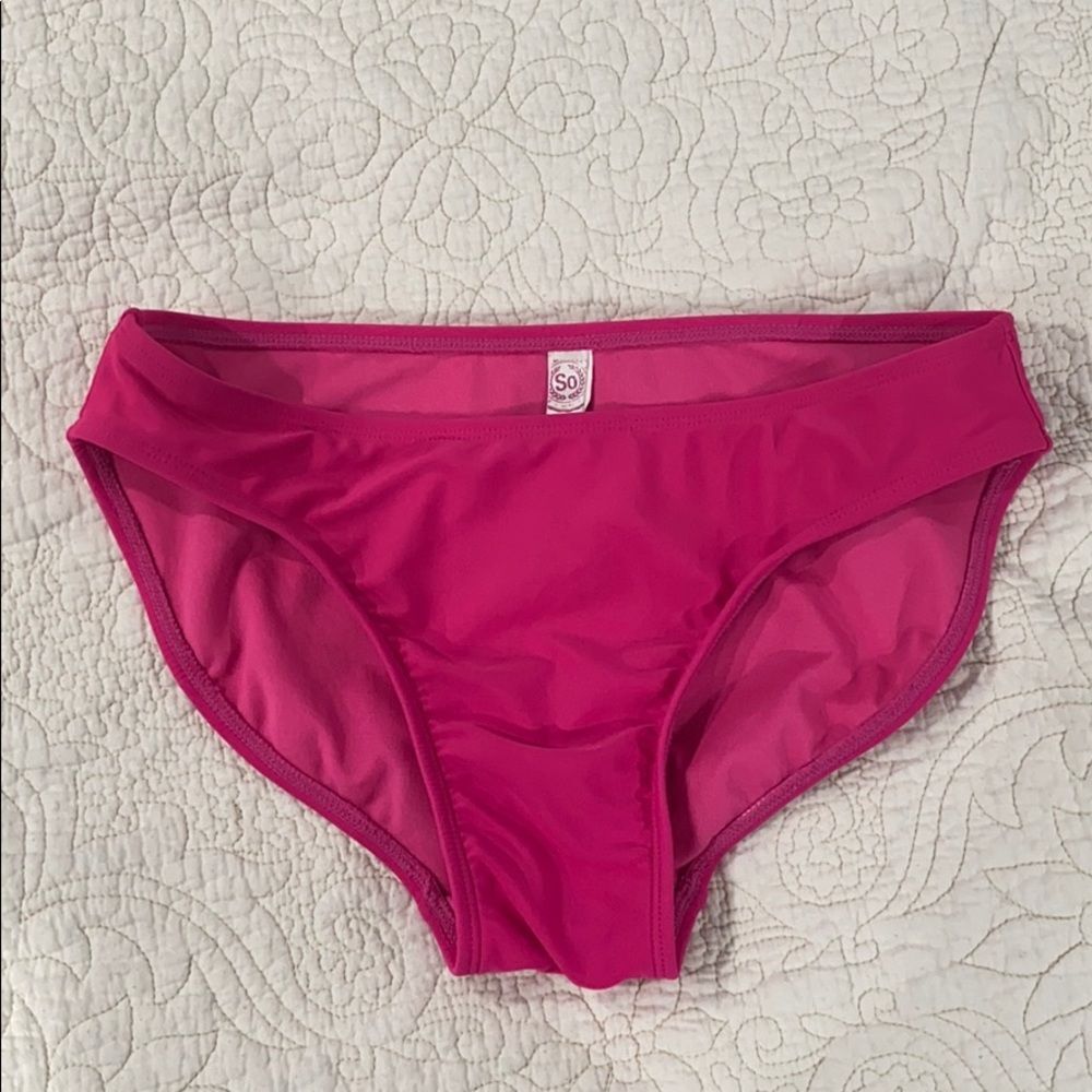 SO Women’s Pink Bikini Swim Bottoms Full Coverage Sz XL